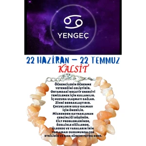 Doğal Taş Dünyası Sertifikalı Yengeç Burcu Burç Bilekliği