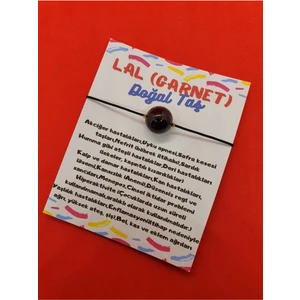 Doğal Taş Dünyası Lal (Garnet) Taşı Bileklik 12MM Orijinal Doğal Taş