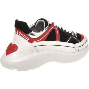 Love Moschino Siyah - Kırmızı Kadın Sneaker JA15016G1HIQ600A Fiyatı