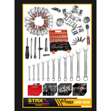 Staxx Power Profesyonel Cr-V 1/4 Cırcırlı 53 Parça Tam Set Fiyatı