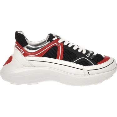 Love Moschino Siyah - Kırmızı Kadın Sneaker JA15016G1HIQ600A Fiyatı