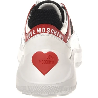 Love Moschino Siyah - Kırmızı Kadın Sneaker JA15016G1HIQ600A Fiyatı