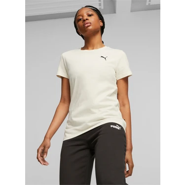 Puma Better Essentials Kadın Ekru Yuvarlak Yaka