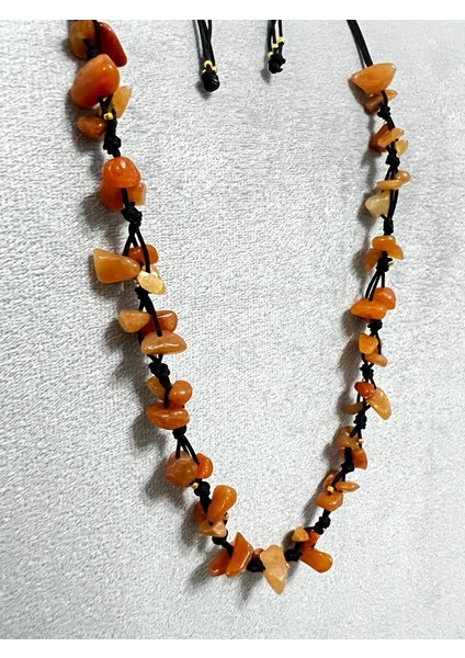 Sertifikalı Kalsit Doğal Taş Tasarım Kolye modelleri