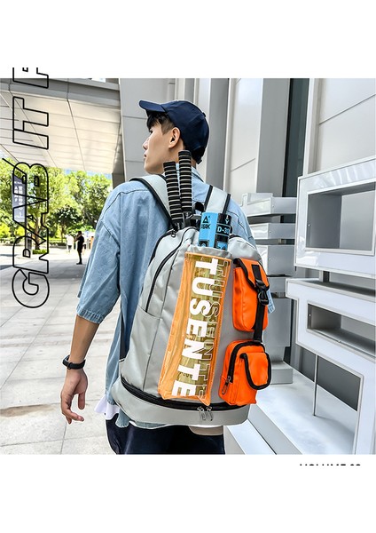 2023 Iş Kıyafeti Yeni Moda Trendy Marka Sırt Çantası Erkek Seyahat Eğlence Spor Kişiselleştirilmiş Sırt Çantası Renk Eşleştirme Öğrenci Okul Çantası (Yurt Dışından) fiyatları