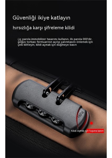 Erkek Lokomotif Göğüs Çantası Omuz Çantası Boş Spor Peli Küçük Sırt Çantası Çok Fonksiyonlu Crossback Erkek Çantası Şifre Kilidi (Yurt Dışından) indirimleri
