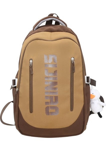 Moda Vahşi Yeni Sırt Çantası Erkek Büyük Kapasiteli Naylon Kumaş Hırsızlık Fermuar Seyahat Sırt Çantası Öğrenci Okul Çantası Kadın (Yurt Dışından)