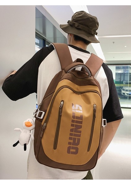 Moda Vahşi Yeni Sırt Çantası Erkek Büyük Kapasiteli Naylon Kumaş Hırsızlık Fermuar Seyahat Sırt Çantası Öğrenci Okul Çantası Kadın (Yurt Dışından) fırsatları