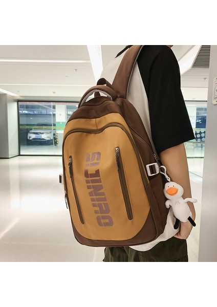 Moda Vahşi Yeni Sırt Çantası Erkek Büyük Kapasiteli Naylon Kumaş Hırsızlık Fermuar Seyahat Sırt Çantası Öğrenci Okul Çantası Kadın (Yurt Dışından) indirimleri