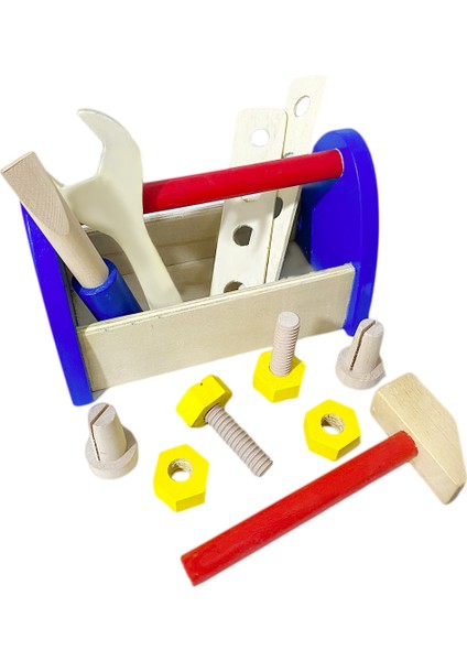 Wooden Toys Ahşap Eğitici Geliştirici Çantalı Tamir Seti Oyuncaklar