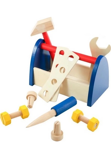 Wooden Toys Ahşap Eğitici Geliştirici Çantalı Tamir Seti Oyuncaklar