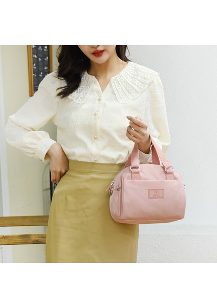 Yeni Orta Yaşlı Kadın Çantası Büyük Kapasiteli Tek Omuz Crossbody Çanta Moda Naylon Küçük Çanta Çanta Kız Sırt Çantası (Yurt Dışından)