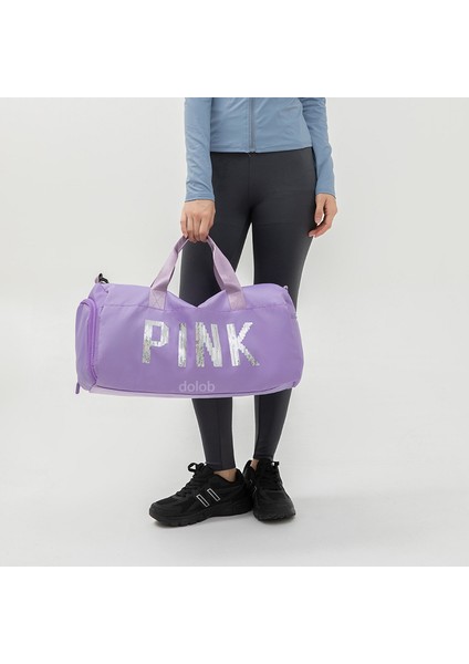 Erkekler ve Kadınlar Için Kısa Mesafe Bagaj Çantası Büyük Kapasiteli Taşınabilir Mektup Seyahat Çantası Kuru ve Islak Ayırma Yoga Spor Çantası (Yurt Dışından)