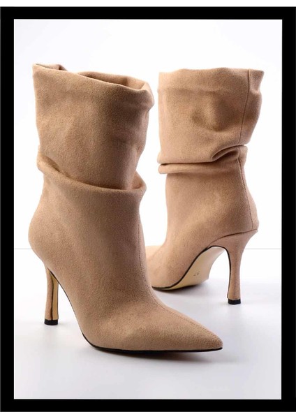 Bej Süet Kadın Bot & Bootie K02718025202