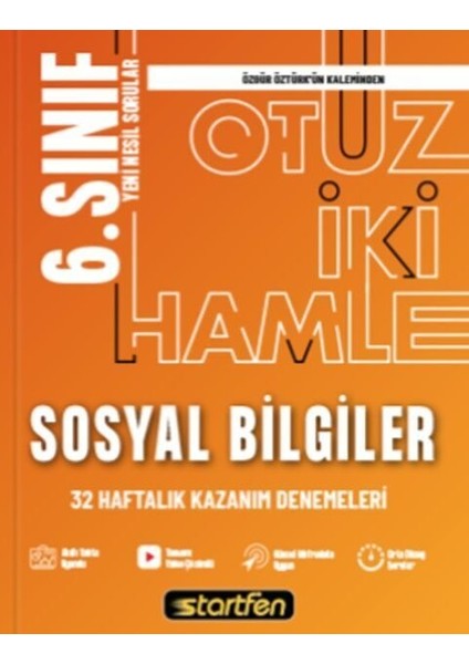 6. Sınıf Sosyal Bilgiler 32 Hamle Haftalık Kazanım Denemeleri