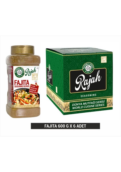 Paprika Spices Rajah Fajita Baharatı 600 gr 6 Adet