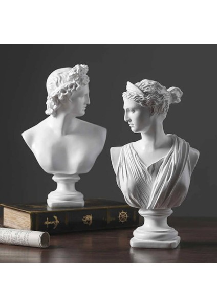 Afrodit ve Apollon Ikili Heykel Takım Bust
