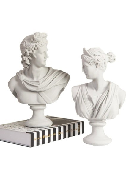Afrodit ve Apollon Ikili Heykel Takım Bust