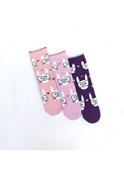 Mem Socks 3'lü Kaydırmaz Havlu Çocuk Soket Çorap