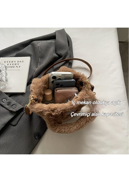 Peluş Kadife Çanta Moda Niş Omuz Çantası (Yurt Dışından)