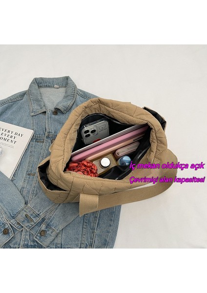 Uzay Pamuklu Takım Çantası, Büyük Kapasiteli Omuz Crossbody Çantası (Yurt Dışından)