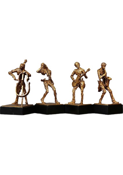 Poly Dekoratif 4 Lü Müzikal Grup 26X26X26X26CM