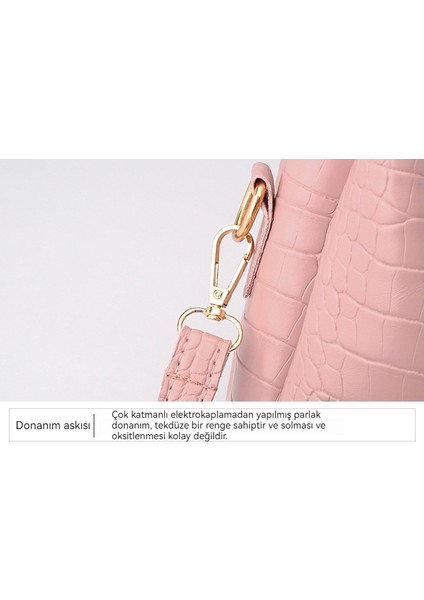 Yeni Retro Moda Timsah Desenli Üç Parçalı Kayınvalide Çantası (Yurt Dışından) fırsatları