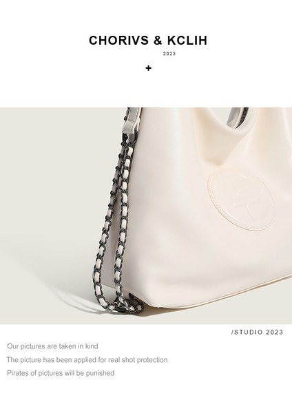 Üst Düzey Düz Renk Zincirli El Omuz Çantası (Yurt Dışından) indirimleri