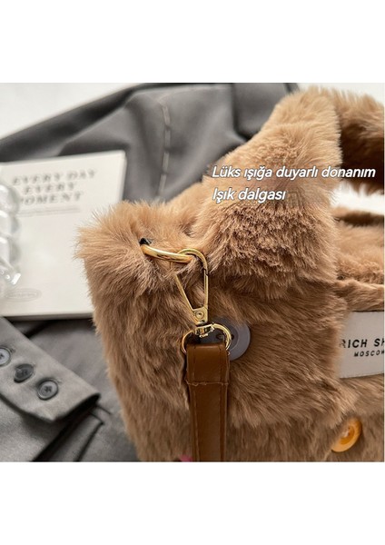 Peluş Kadife Çanta Moda Niş Omuz Çantası (Yurt Dışından)