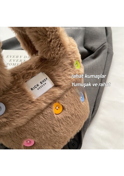 Peluş Kadife Çanta Moda Niş Omuz Çantası (Yurt Dışından)