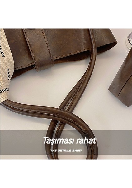Büyük Kapasiteli Tote Çanta, Üst Düzey Çok Yönlü Retro Omuz Çantası (Yurt Dışından)