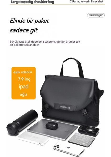 Büyük Kapasiteli Crossbody Askılı Çanta Rahat Omuz Çantası (Yurt Dışından)