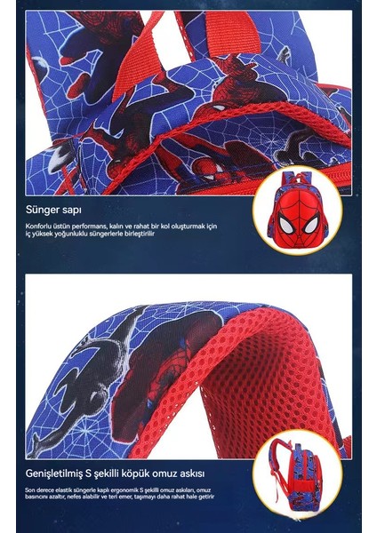 Çocuklar Için Yeni Spider-Man Havalı ve Hafif Okul Çantası (Yurt Dışından)