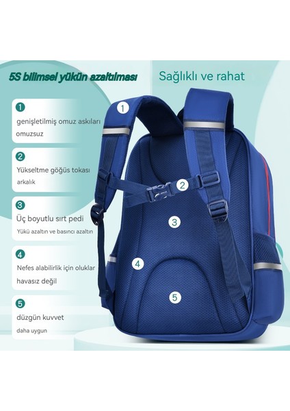 Çocuk Okul Çantası, Yükü Azaltan ve Omurgayı Koruyan Geniş Kapasiteli Sırt Çantası (Yurt Dışından)