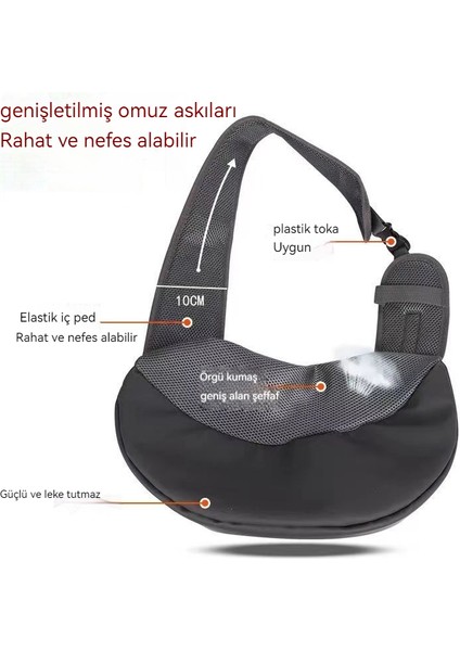 Evcil Hayvan Gezisi Omuz Crossbody Çantası Taşınabilir Seyahat Taşıyıcısı (Yurt Dışından)