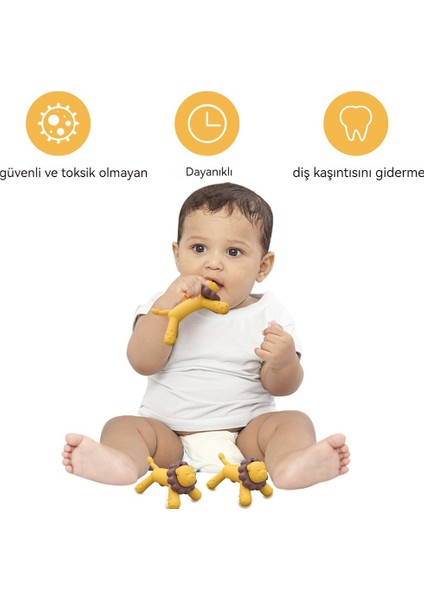 Üç Boyutlu Aslan Diş Çıkarma Çubuğu Bebek Çiğneme Oyuncağı (Yurt Dışından) fiyatları