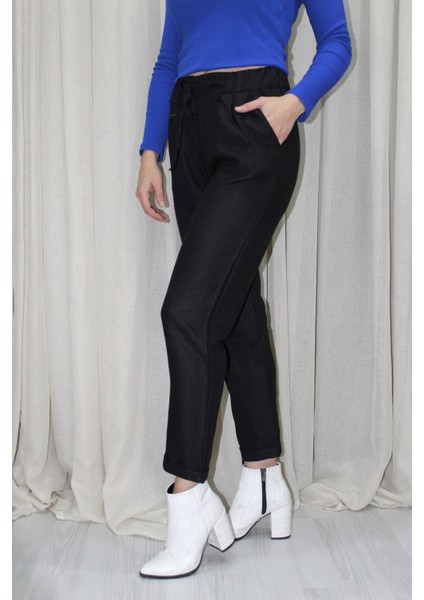Duble Paça Yün Efekt Pantolon Siyah - 1362 fiyatları