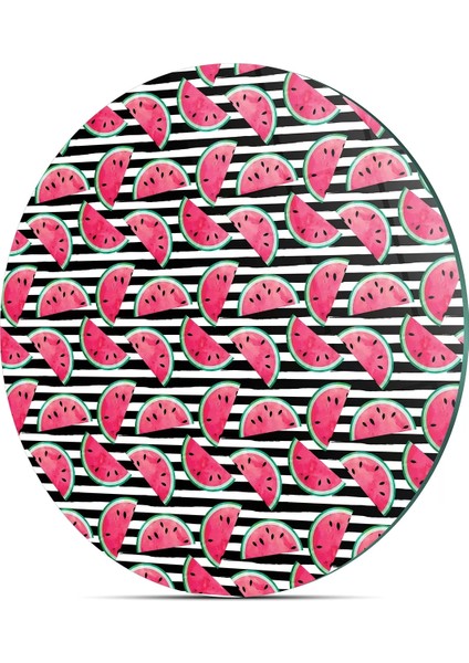 Cam Kesme Tahtası Yuvarlak Karpuz Desenli 30X30 cm indirimleri