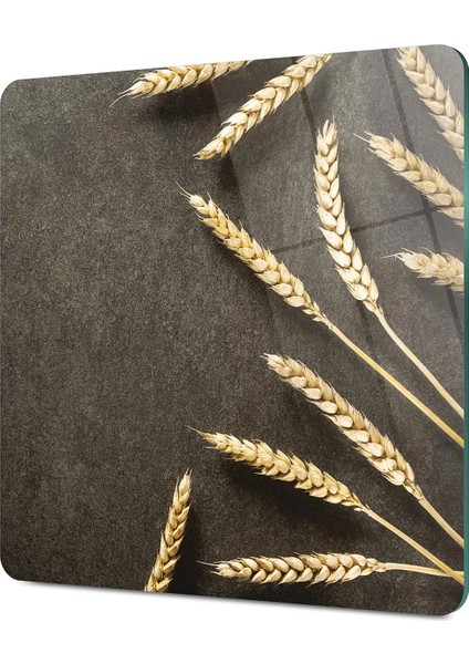 Cam Kesme Tahtası Kare Buğday Filizi Desenli 30X30 cm fırsatları