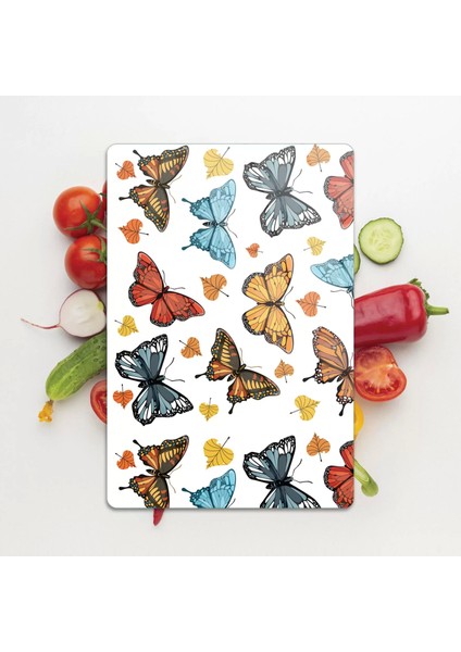 Cam Kesme Tahtası Renkli Kelebek Desenli 20X30 cm fırsatları
