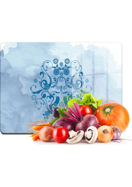 Cam Kesme Tahtası Hayat Ağacı Desenli 30X40 cm