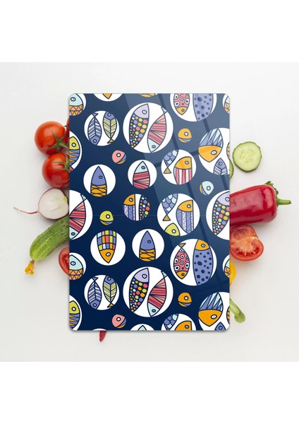 Cam Kesme Tahtası Marine Fish Buble 20X30 cm indirimleri