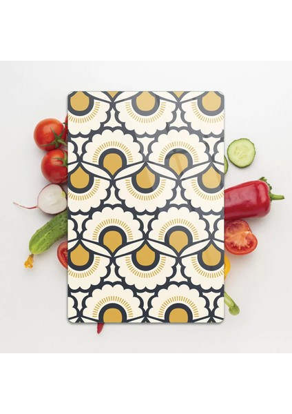 Cam Kesme Tahtası Dekoratif Çiçek Desenli 20X30 cm indirimleri