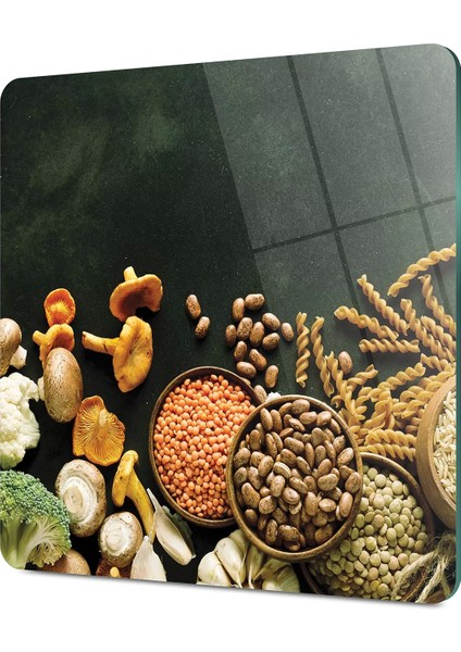 Cam Kesme Tahtası Kare Sebzeli Desenli 30X30 cm fırsatları