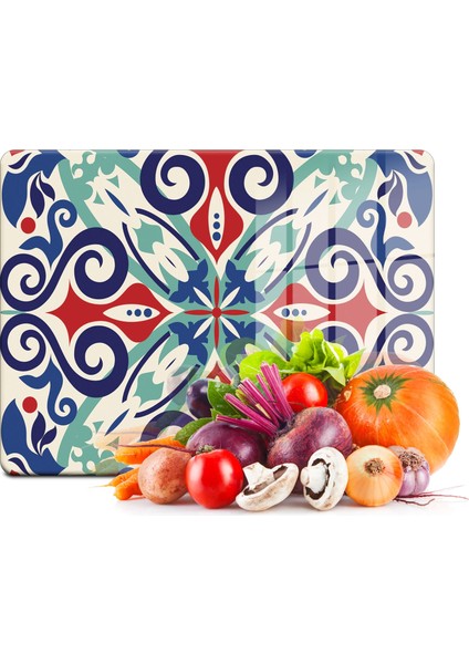 Cam Kesme Tahtası Motif Çini Desenli 20X30 cm