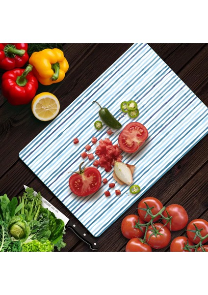 Cam Kesme Tahtası Marine Wave Lines 20X30 cm modelleri