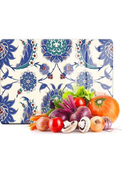 Cam Kesme Tahtası Sarmaşık Çini Desenli 20X30 cm