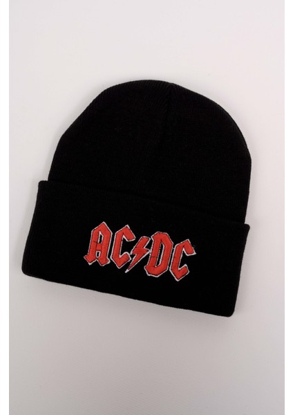 Ac/dc Nakış Işleme Unisex Siyah  Bere