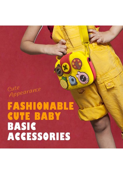 Çocuklar Için Crossbody Çanta Moda Çanta Saplı, Tokalı Rahat Omuz Çantası Mini Kamera Çantası Pembe Cadılar Bayramı Şeker Çantası, Sarı (Yurt Dışından) modelleri
