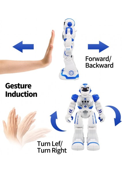 Çocuklar Için Uzaktan Kumandalı Robot, Kızılötesi Kontrollü Oyuncaklarla Akıllı Programlanabilir Robot, Dans, Şarkı Söyleme, Ay Yürüyüşü ve LED Gözler, Hareket Algılama (Yurt Dışından)